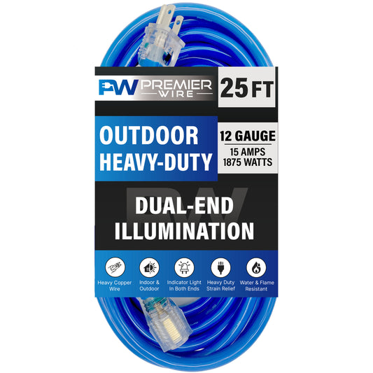 Outdoor Extension cord 12 gauge extension cord 25 ft