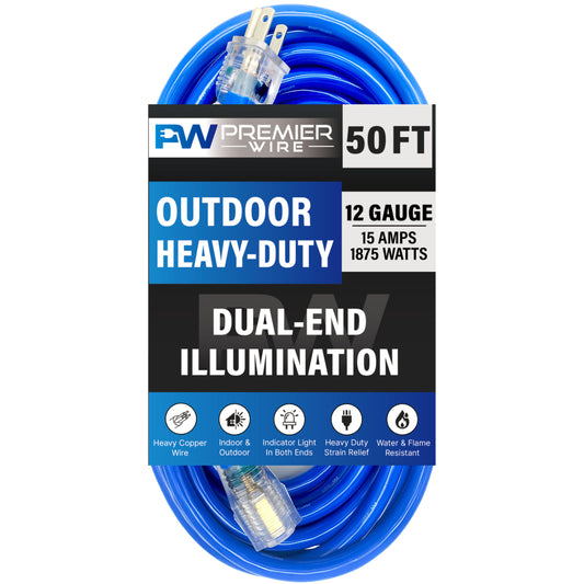 Outdoor Extension cord 12 gauge extension cord 50 ft